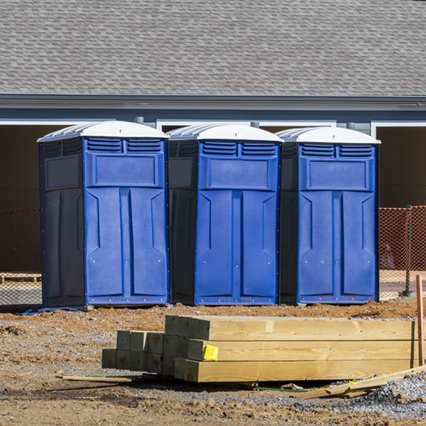 how often are the porta potties cleaned and serviced during a rental period in Anna